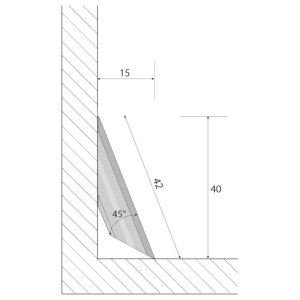 Soklová lišta K40 pro Afirmax BiClick 41492 Alpi Concrete - KONEC VÝROBY
