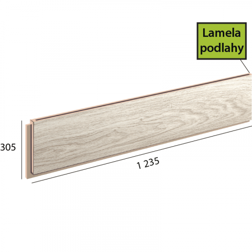 Ecoline Step lamela podlahy - 9502 Kaštan bělený