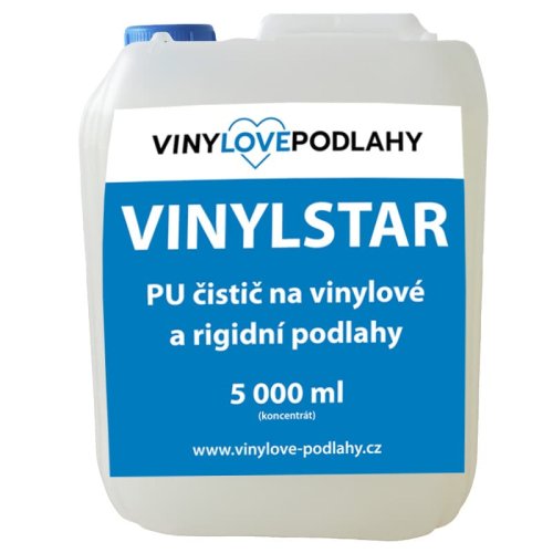 ⭐ VINYLSTAR ⭐ PU čistič na vinylové podlahy (vinyl) a rigid 5l (koncentrát - ředění 1:200) ✅