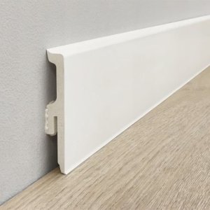 Podlahová soklová lišta bílá 80mm RAL 9003☑️