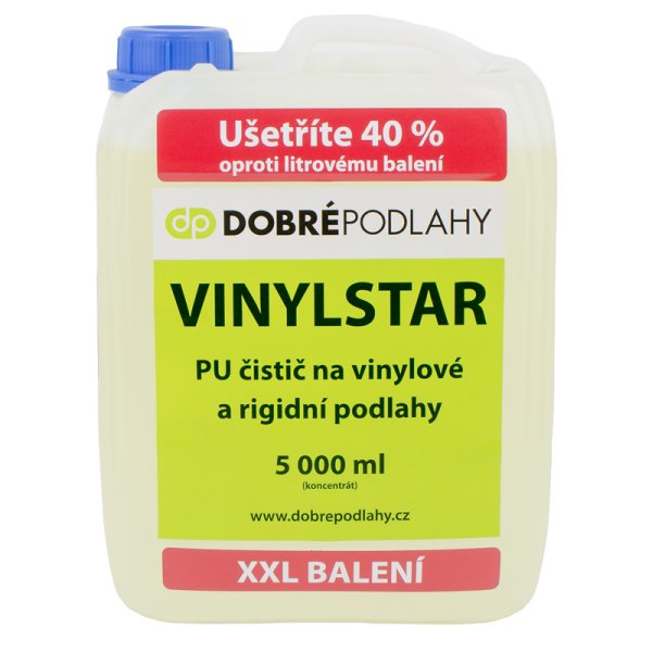 ⭐ VINYLSTAR ⭐ PU čistič na vinylové podlahy (vinyl) a rigid 5l (koncentrát - ředění 1:200) ✅