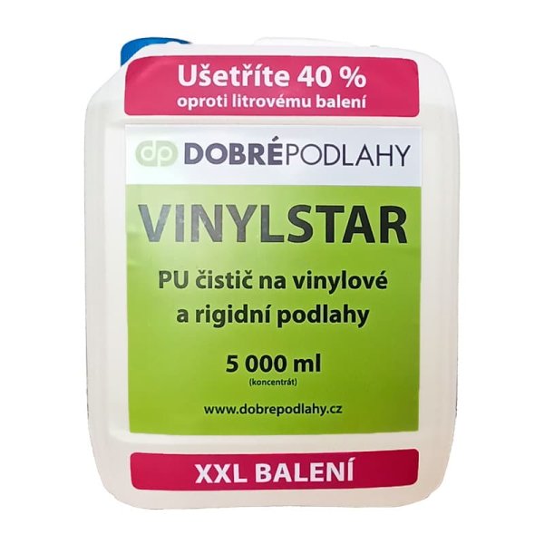 ⭐ VINYLSTAR ⭐ PU čistič na vinylové podlahy (vinyl) a rigid 5l (koncentrát - ředění 1:200) ✅