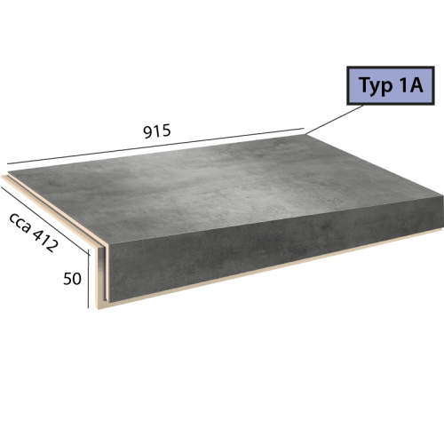 Objectline Step 1A - 1060 Cement steel