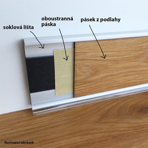 Design vinyl lišta bílá