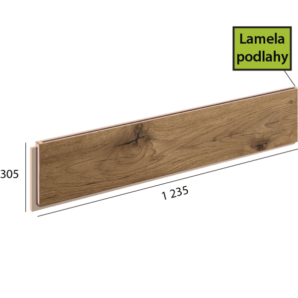 Ecoline Step lamela podlahy - 9524 Dub italský přírodní