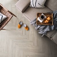 Ecoline Herringbone (HB) lepený 9553 Dub bílý pískový