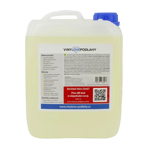 ⭐ VINYLSTAR ⭐ PU čistič na vinylové podlahy (vinyl) a rigid 5l (koncentrát - ředění 1:200) ✅