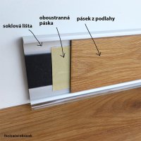 Design vinyl lišta bílá