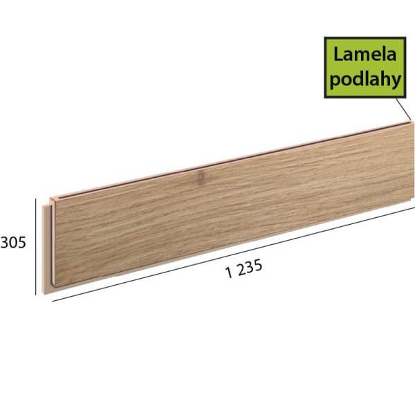 Ecoline Step lamela podlahy - 9522 Dub podzimní krémový