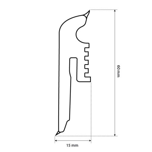 Soklová lišta k podlaze Afirmax BiClick 41102 (110) Jersey Oak
