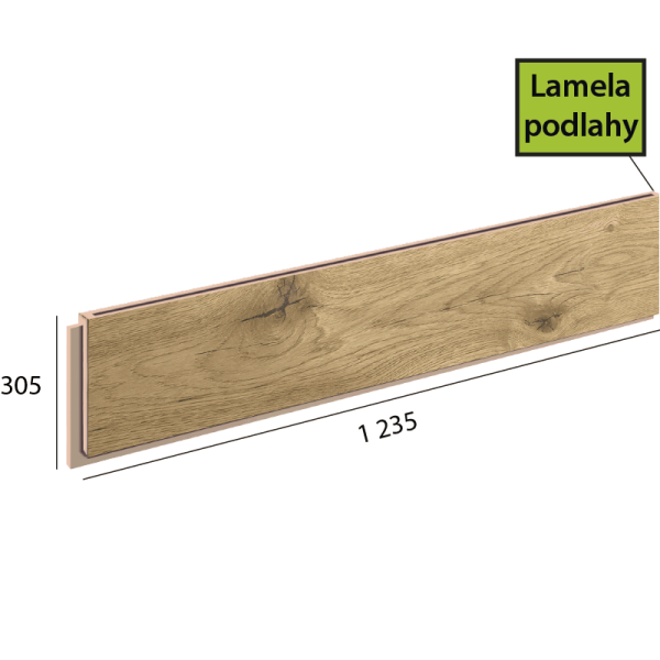 Ecoline Step lamela podlahy - 9525 Dub italský světlý