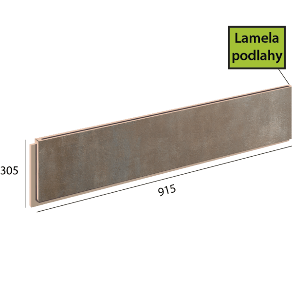 Objectline Step lamela podlahy - 1069 Metallic zlatý