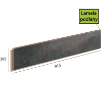 Objectline Step lamela podlahy - 1068 Metallic černý