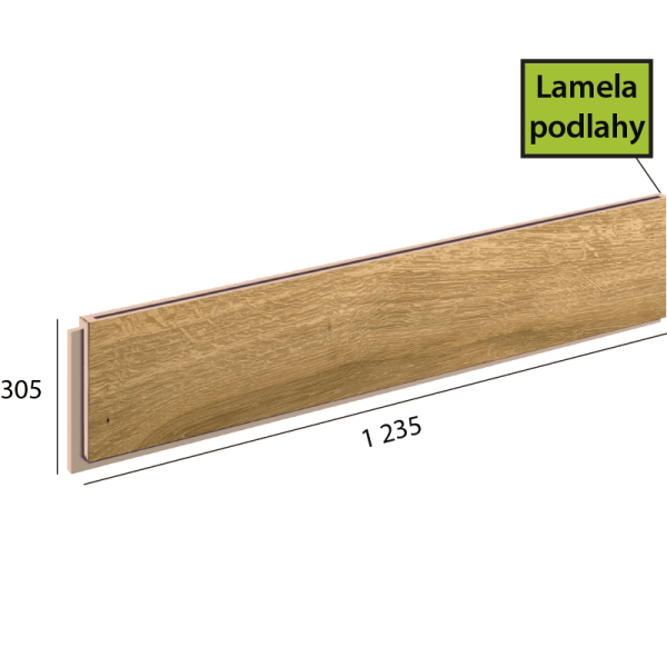Ecoline Step lamela podlahy - 9592 Dub královský přírodní