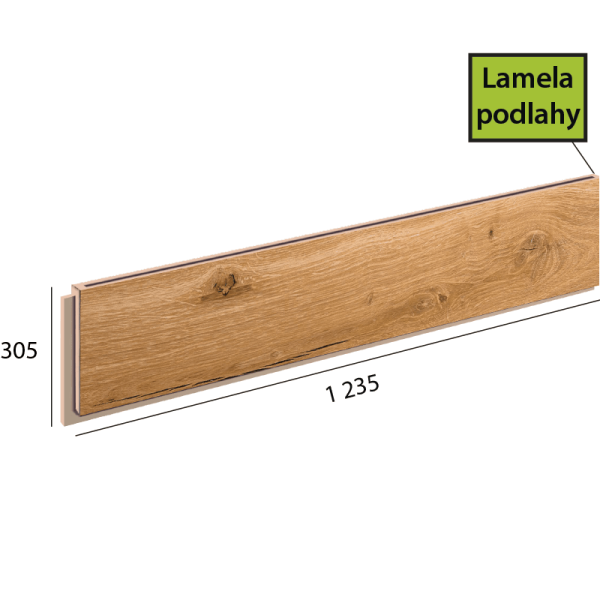 Ecoline Step lamela podlahy - 9590 Dub královský hnědý
