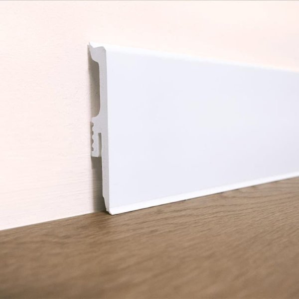 Podlahová soklová lišta bílá 80mm RAL 9003☑️