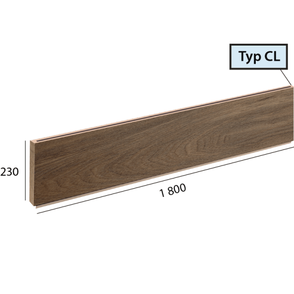 Longline Step CL - 1085 Dub kouřový hnědý
