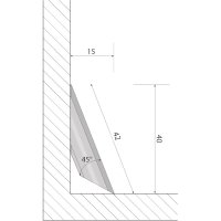Soklová lišta K40 pro Projectline / Projectline Acoustic 55604 Beton světle šedý