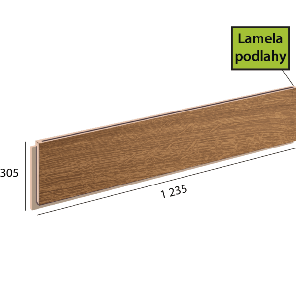Ecoline Step lamela podlahy - 9593 Dub královský tmavý