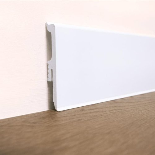 Podlahová soklová lišta bílá 80mm RAL 9003☑️